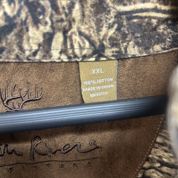 North River Men’s  Button Up Deer Collared Shirt Size XXL - Picture 2 of 6